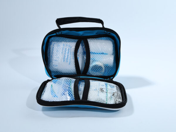 Pratica borsa di pronto soccorso in nylon blu - immagine 3