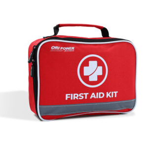 Detail of Side Surface of Red-Nylon-First-Aid-Bag
