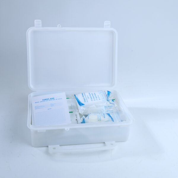 Kit di pronto soccorso compatto in plastica bianca - immagine 4
